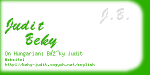 judit beky business card